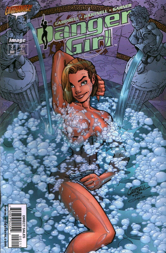 DANGER GIRL  # 2 CLIFFHANGER / IMAGE COMICS B COVER COMIC BOOK 1998