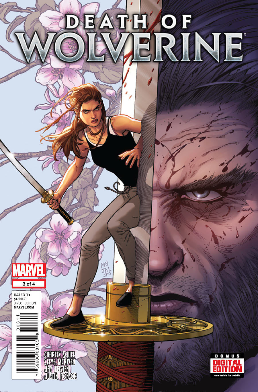 DEATH OF WOLVERINE # 3 VARIANT 2ND PRINTING MARVEL COMICS  NM 2014