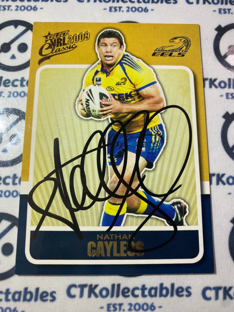 Signed Nathan Cayless 2009 Select NRL Classics #113 Eels