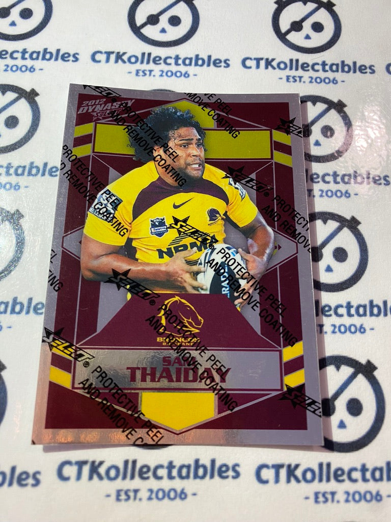 2012 NRL Select Dynasty Silver Parallel #SP15 Sam Thaiday Broncos