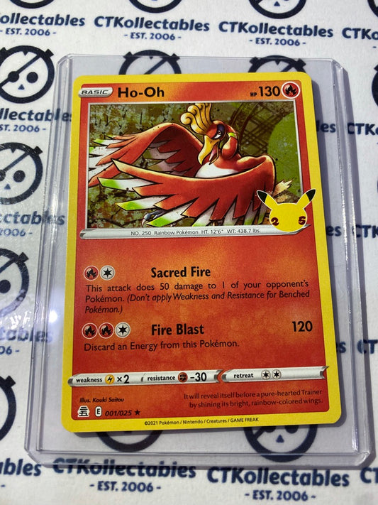 Ho-oh Holo Rare 001/025 Pokemon Celebrations 25th Anniversary