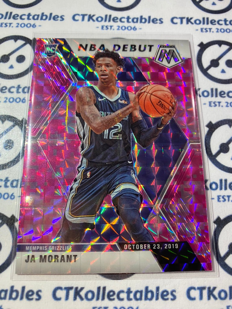 2019-20 Panini NBA Mosaic Ja Morant NBA DEBUT RC Pink Prizm #274 Memphis