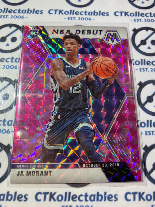 2019-20 Panini NBA Mosaic Ja Morant NBA DEBUT RC Pink Prizm #274 Memphis