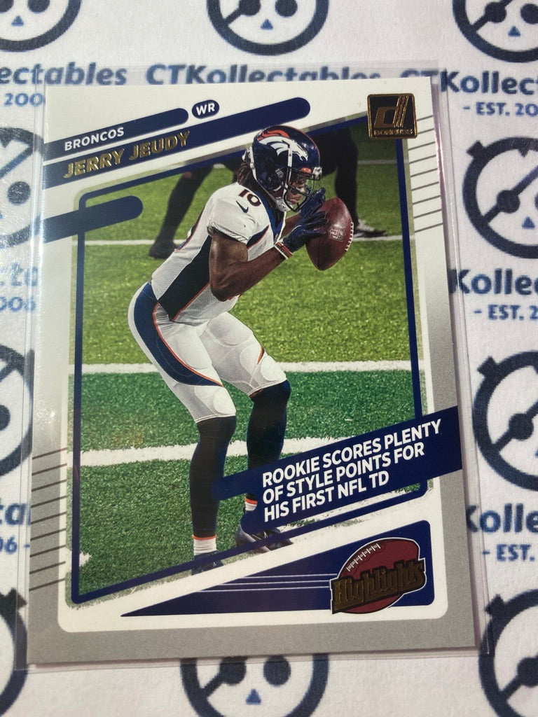 2021 Panini NFL Donruss Jerry Jeudy Highlights #HI-13 Broncos