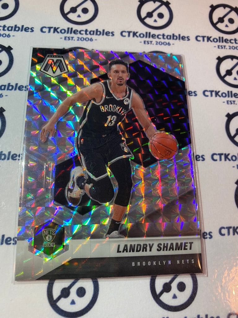 2020-21 NBA Mosaic Silver Prizm mosaic Landry Shamet #53 Nets