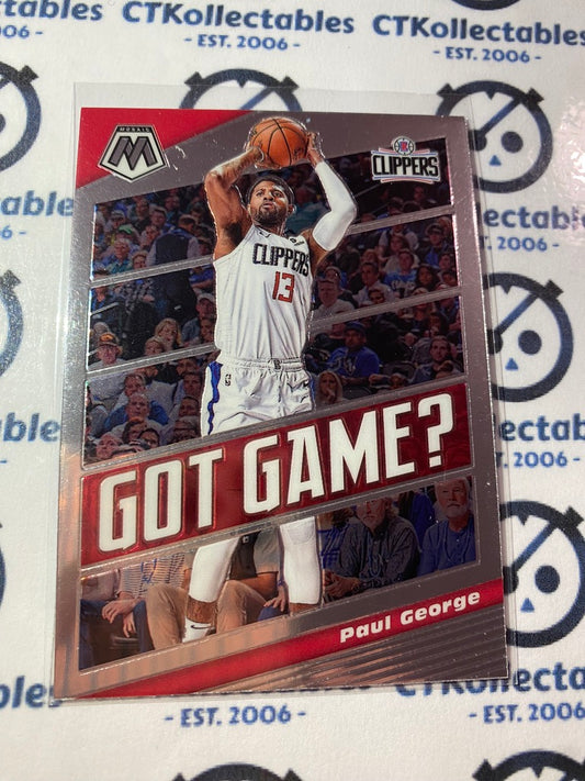 2019-20 NBA Panini Mosaic Got Game ? Paul George #3 Clippers