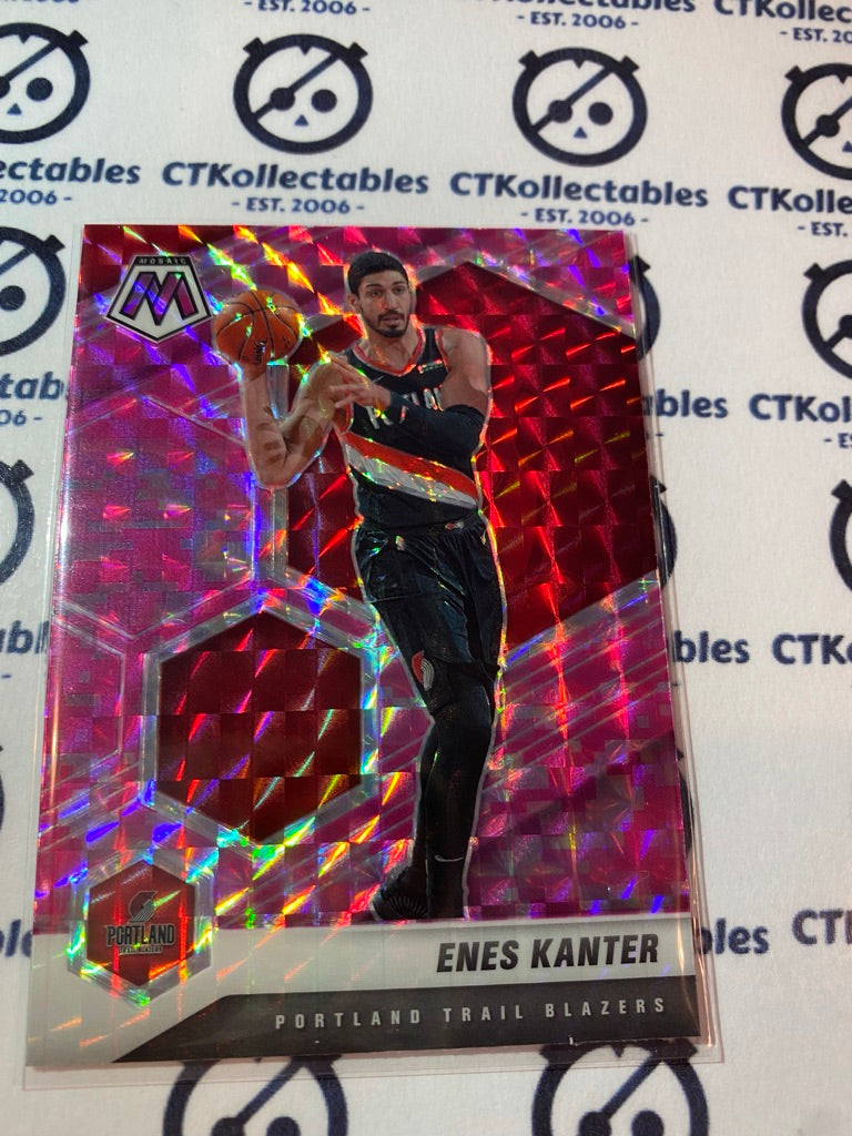 2020-21 NBA Mosaic Pink Prizm Enes Kanter #120 Portland