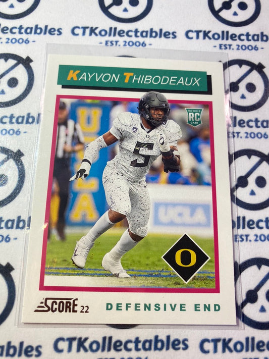 2022 NFL Panini Score Kavyon Thibodeaux RC 1992 Throwback #TB7 Giants