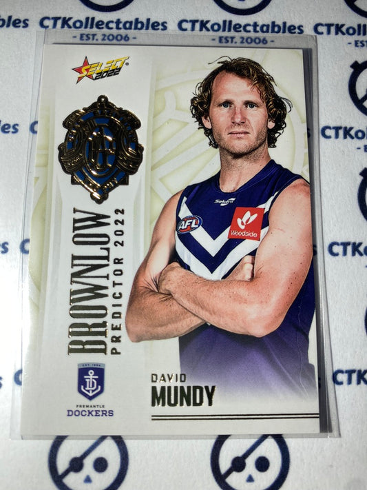 2022 AFL Footy Stars Bronwlow Predictor Gold - David Mundy BPG34 #172/185