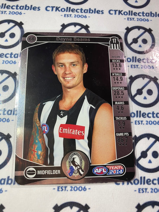 2014 AFL Teamcoach Silver Parallel #63 Dayne Beams Magpies