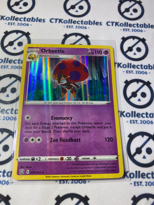 Orbeetle #065/163 Holo Rare Pokémon Card Battle Styles