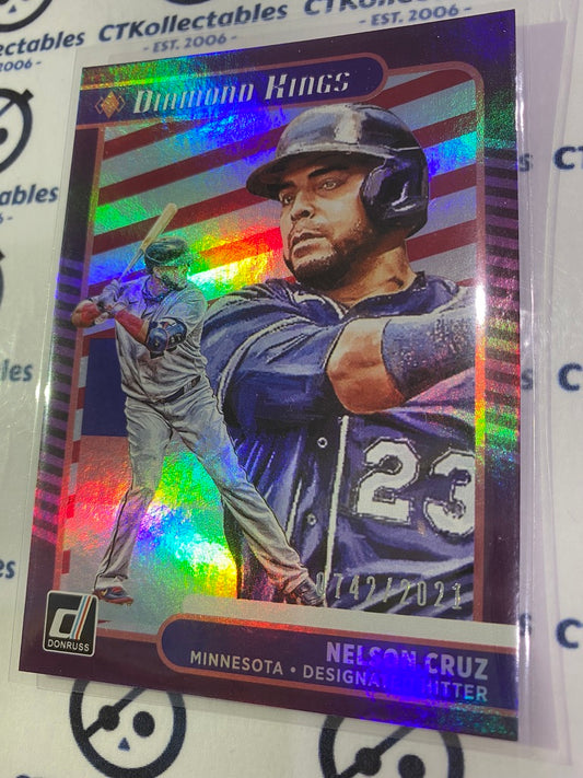 2021 Panini Donruss Baseball Nelson Cruz Diamond Kings Red/Silver #0742/2021