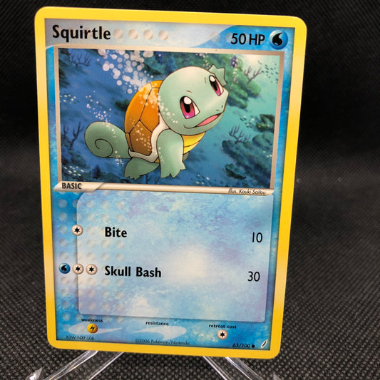 Squirtle Base #63/100 EX Crystal Guardians Pokemon Card
