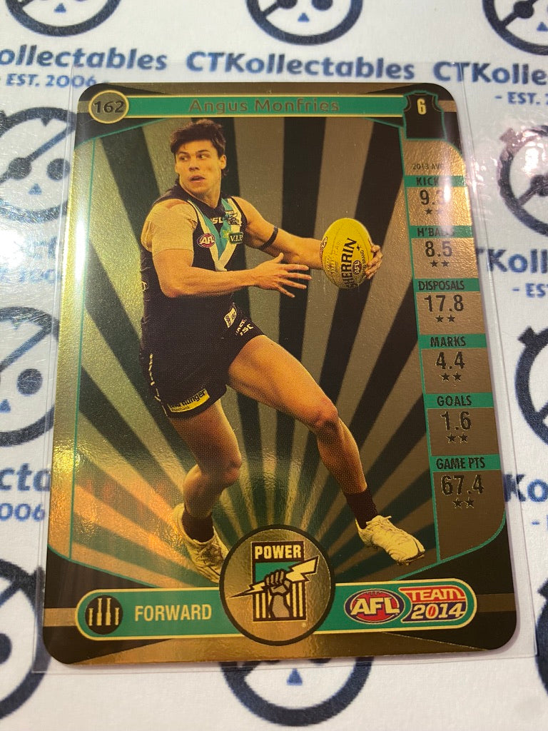 2014 AFL Teamcoach Gold Card #163 Angus Monfries Power