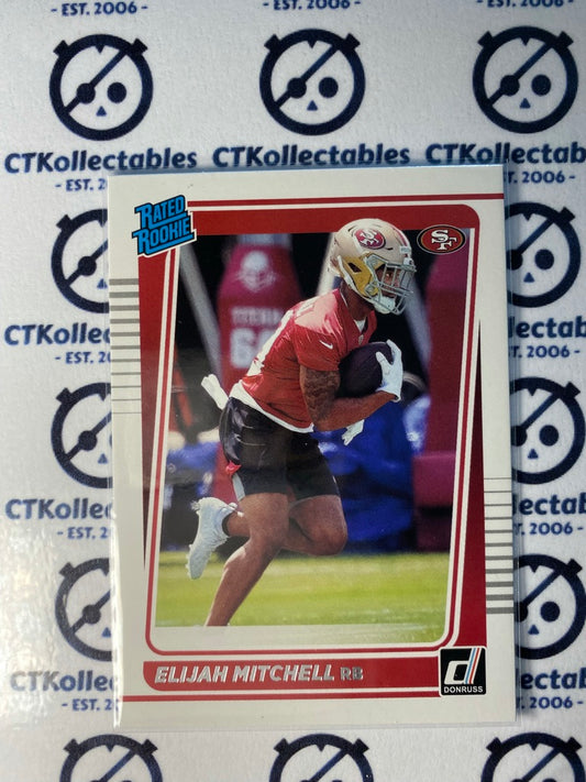 2021 NFL Donruss Rated Rookie Elijah Mitchell RC #312 49ers RB
