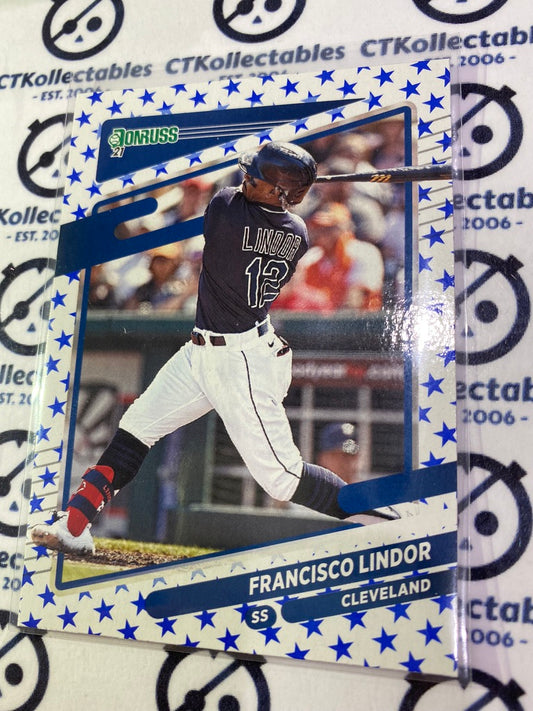 2021 Panini Donruss Baseball Francisco Lindor #139 Independence Day Cleveland