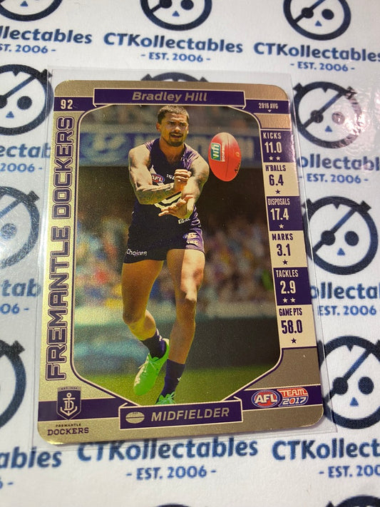 2017 AFL Teamcoach Gold #92 Bradley Hill Dockers