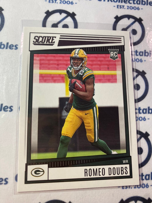 2022 NFL Panini Score Romeo Doubs Rookie Card RC #389 Packers