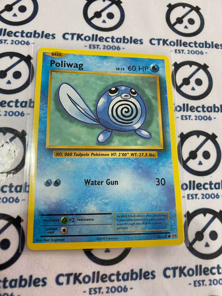Poliwag #23/108 Base Pokémon Card XY EVOLUTIONS – CTKollectables