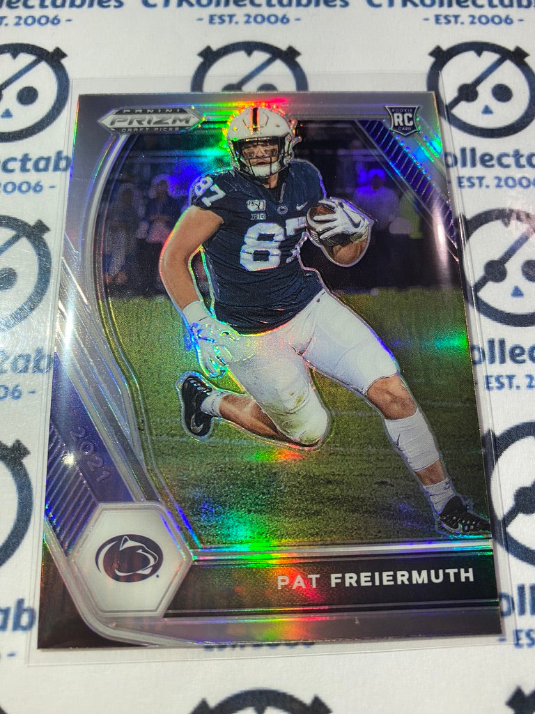 2021 NFL Panini Prizm Draft Picks Pat Freiermuth Silver Prizm RC #127 Steelers