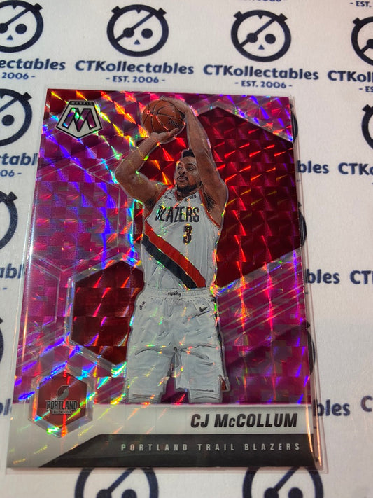 2020-21 NBA Mosaic Pink Prizm CJ McCollum #30 Portland