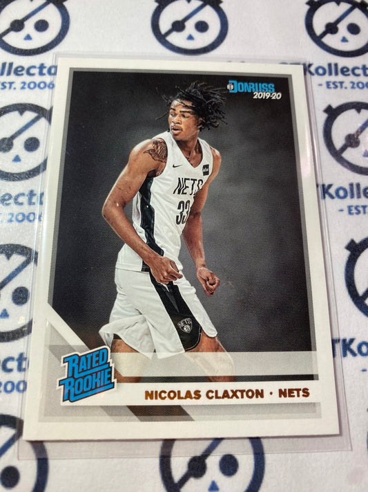 2019-20 NBA Panini Donruss Rated Rookie Nicolas Claxton #229 Nets