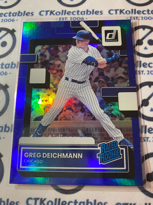 2022 Panini Donruss Baseball Greg Deichmann Rated Rookie Blue Foil #45 Chicago