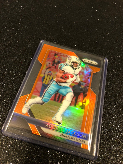 Adoree Jackson Prizm orange Die-cut 2018 Panini Prizm