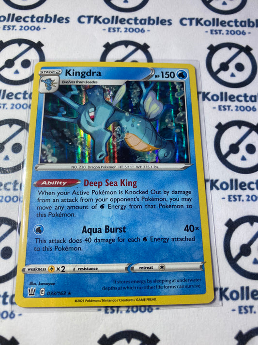 Kingdra #033/163 Holo Rare Pokémon Card Battle Styles