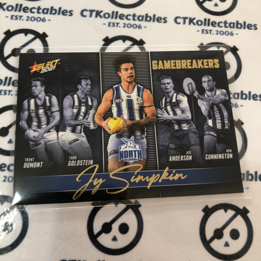2021 AFL Footy Stars Gamebreakers Jy Simpkin GB60 Kangaroos