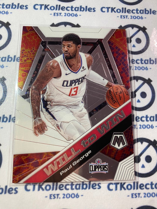 2019-20 NBA Panini Mosaic Paul George Will To Win #18 Clippers