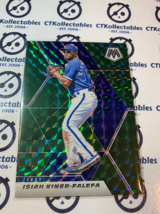 2021 Panini MLB Mosaic Green Prizm Isiah Kiner-Falefa #63 Texas