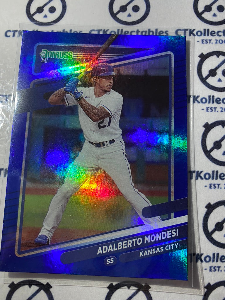 2021 Panini Donruss Baseball Adelberto Mondesi Blue Foil #190 Kansas City