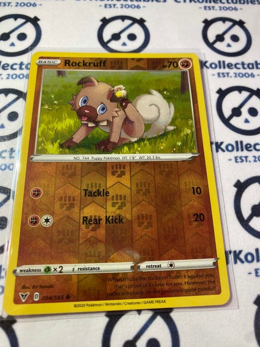 Rockruff #094/185 Reverse Holo Pokémon Card Vivid Voltage
