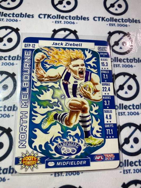 2017 AFL Teamcoach Glow Footy Powers #GFP-12 Jack Ziebell Kangaroos