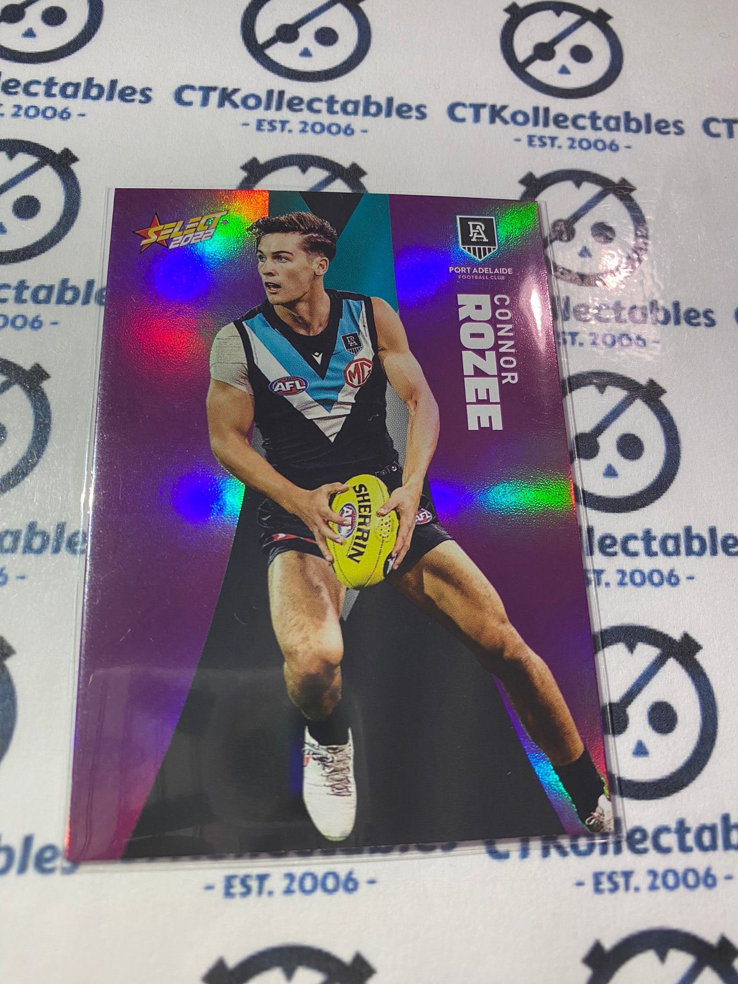 2022 AFL Footy Stars Purple Parallel - Connor Rozee PP130