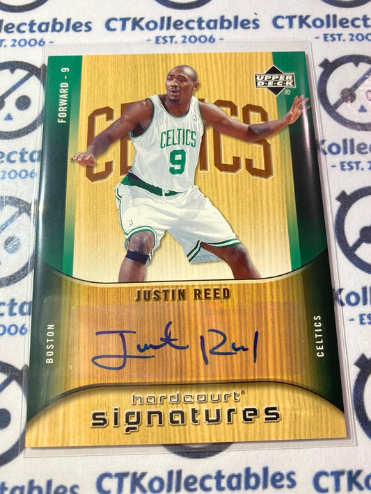 2005-06 NBA Upper Deck Hardcourt Signature Justin Reed HS-JU Celtics