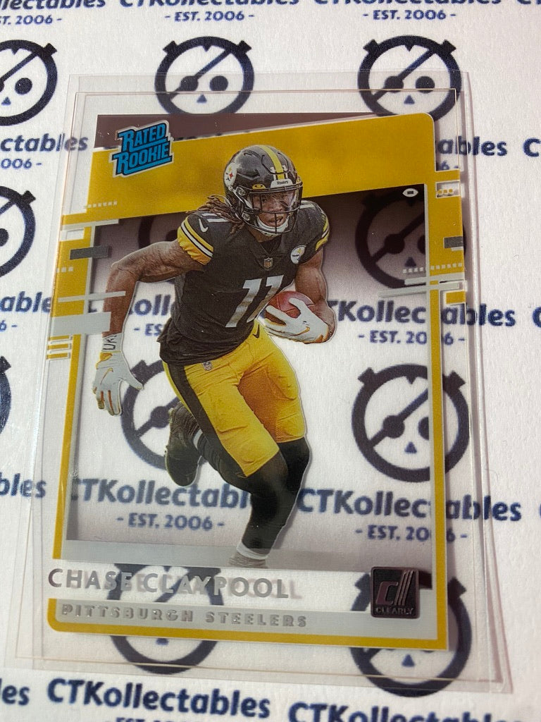 2020 NFL Chronicles Chase Claypool Clearly Donruss Rated Rookie RR-CC