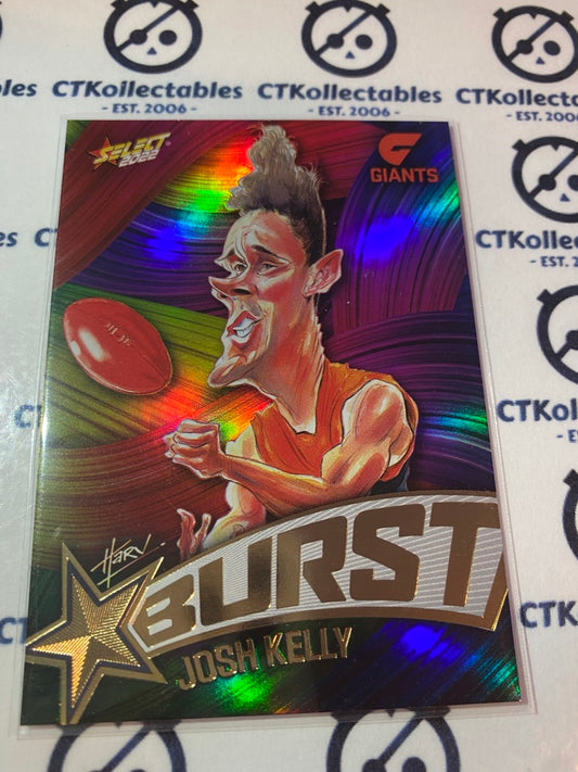 2022 AFL Footy Stars Starburst Paint - Josh Kelly SBP30