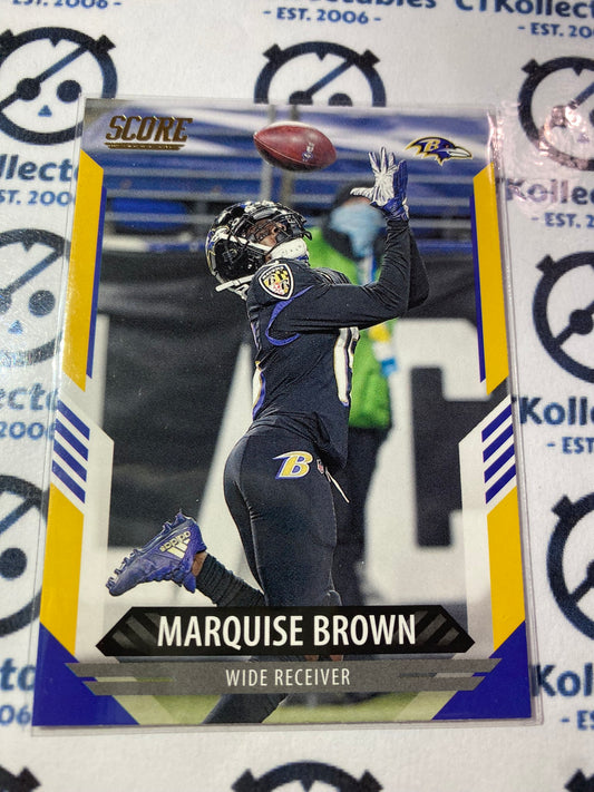 2021 NFL Score  Gold Parallel Marquise Brown Base #89 Ravens