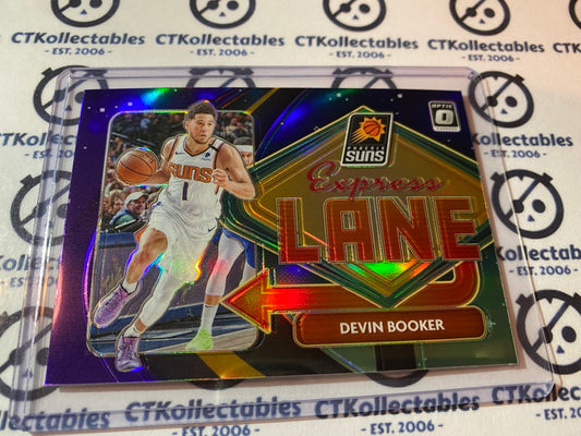 2020-21 NBA Optic Devin Booker Express Lane Purple Prizm #12 Suns