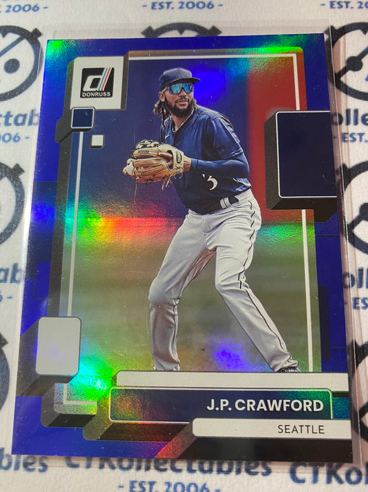 2022 Panini Donruss Baseball J.P Crawford Blue Foil #137 Seattle
