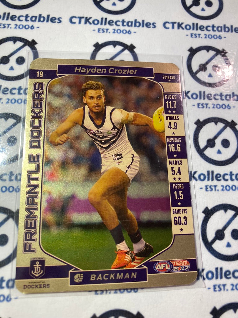 2017 AFL Teamcoach Gold #19 Hayden Crozier Dockers