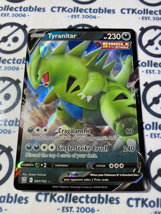 Tyranitar V 097/163 Ultra Rare Battle Styles Pokemon Card