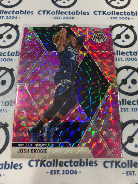 2019-20 Panini Mosaic Josh Okogie Pink Prizm #113 Timberwolves