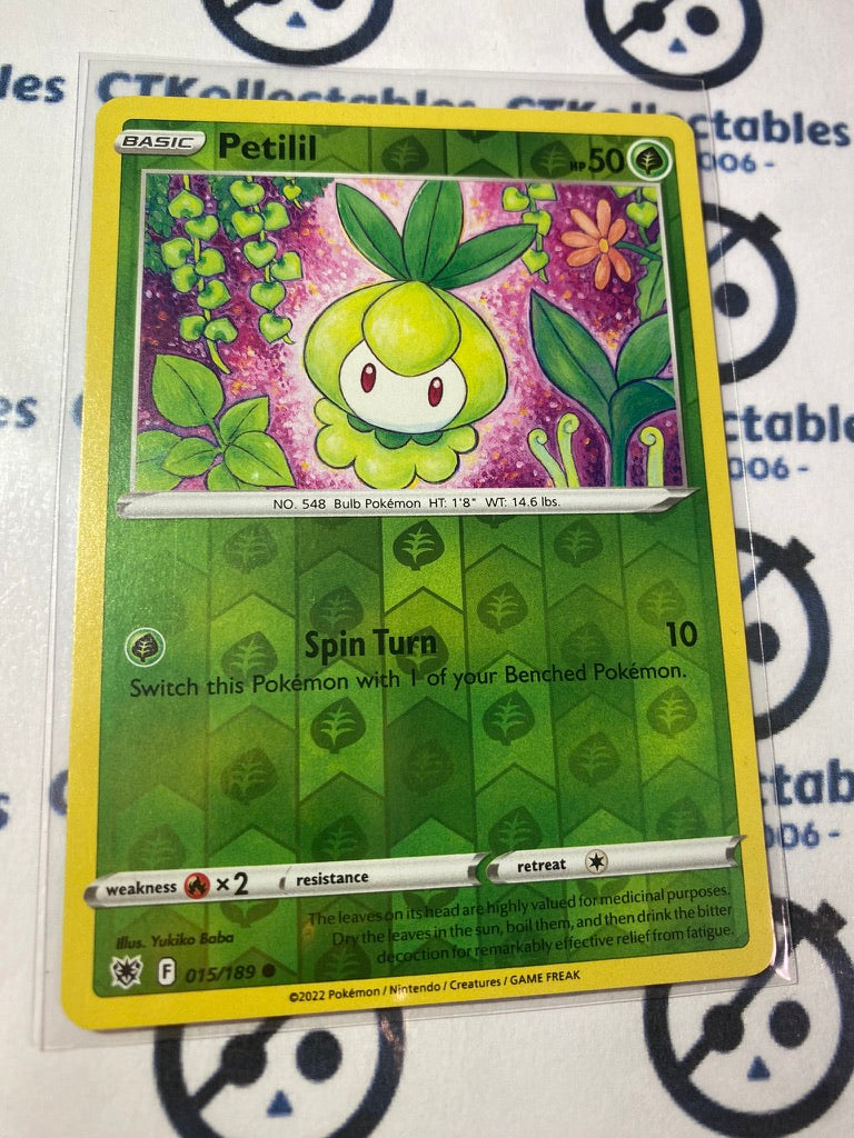 Petilil Reverse Holo #015/189 2022 Sword & Shield Astral Radiance Pokemon Card