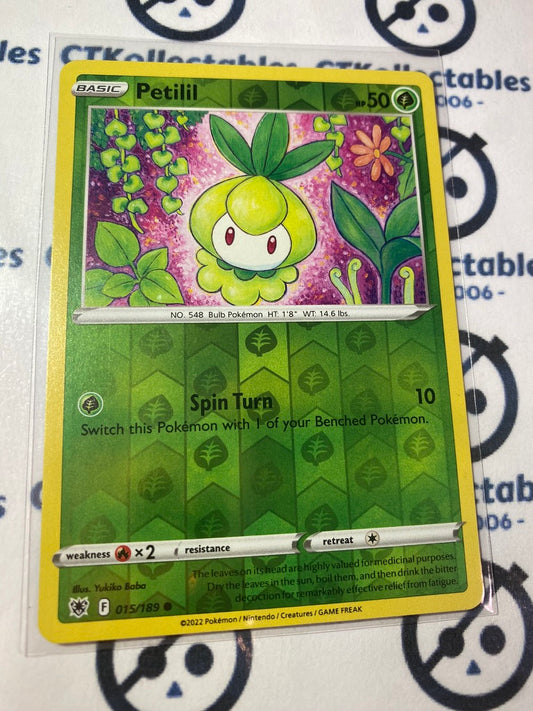 Petilil Reverse Holo #015/189 2022 Sword & Shield Astral Radiance Pokemon Card