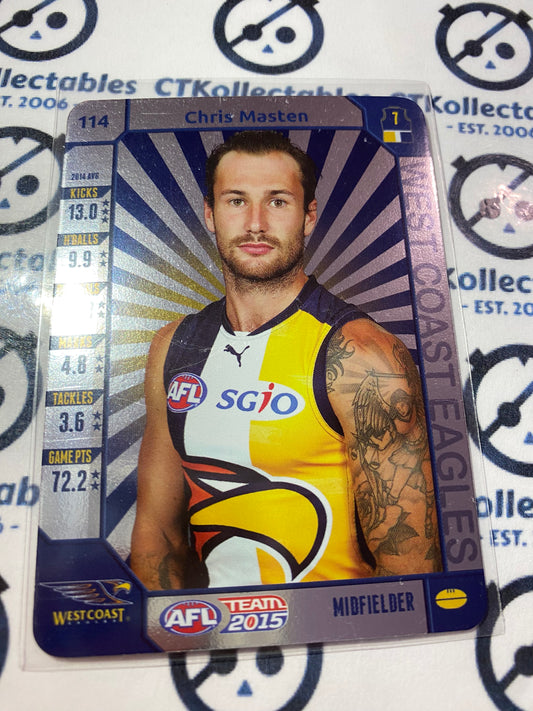 2015 AFL Teamcoach Silver #114 Chris Masten Eagles