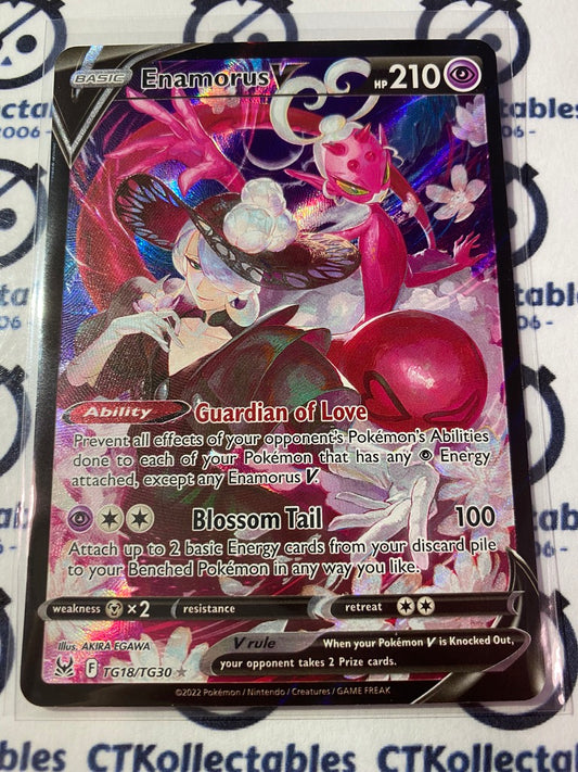 Enamorus V Ultra Rare Trainer Gallery #TG18/TG30 2022 Sword & Shield Lost Origin Pokemon Card
