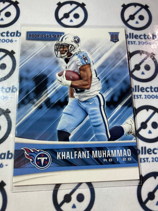 2017 NFL Panini Rookies & Stars Khalfani Muhammad rookie card RC #282 Titans